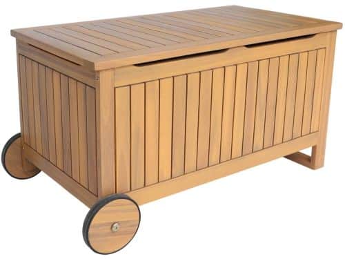 sweeek - Acaciahouten tuinkist met wielen 119l - kivo