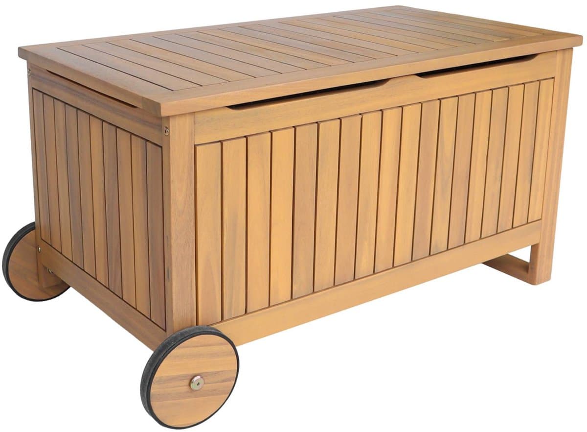 sweeek acaciahouten tuinkist met wielen 119l kivo