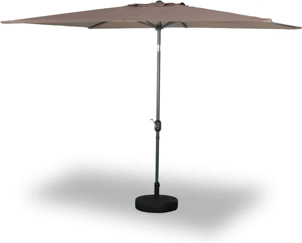 sweeek rechthoekige touquet parasol 2x3m, draaibare aluminium centrale mast