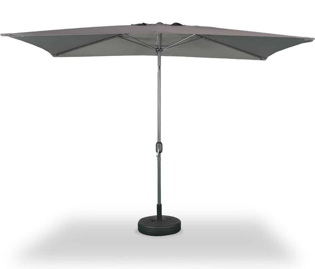 sweeek rechthoekige touquet parasol 2x3m, draaibare aluminium centrale mast