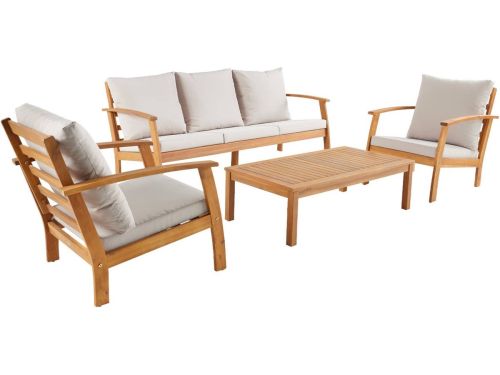 sweeek - Tuinset 5 personen van acaciahout met een bank