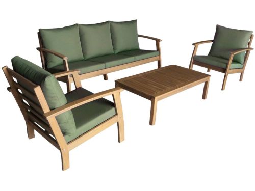 sweeek - Tuinset 5 personen van acaciahout met een bank