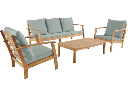 sweeek - Tuinset 5 personen van acaciahout met een bank