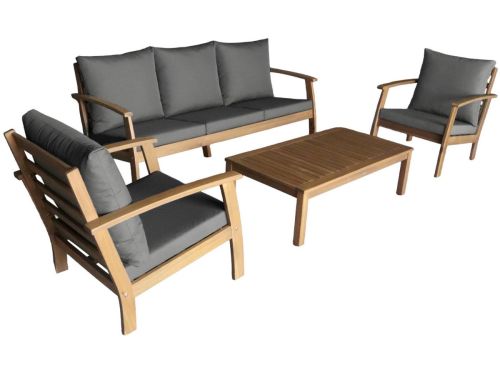 sweeek - Tuinset 5 personen van acaciahout met een bank