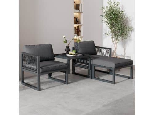 Sweiko Tuin lounge set, tuinmeubelset, tuinbank set van aluminium