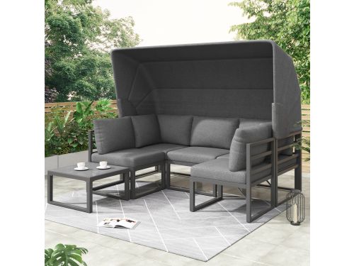 Sweiko Tuin lounge stoel set, ijzeren sun eiland sofa set