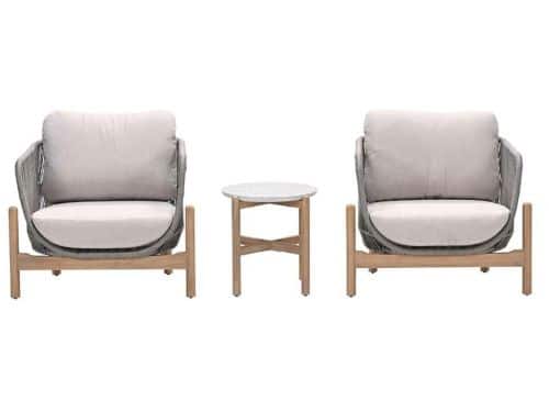 Talara loungeset - 3-dlg. - acaciahout met white wash