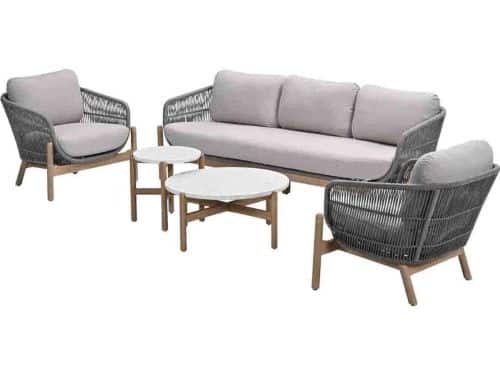 Talara loungeset - 5-delig - acaciahout - taupe