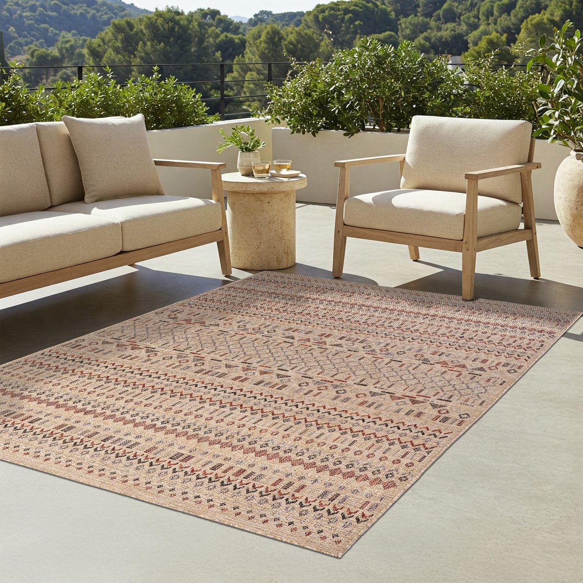 tapiso yucana buitentapijt flatweave vloerkleed buiten & binnen