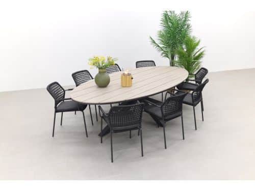 Taste Barista - Antraciet / GI Edison 280x140 cm. tafel