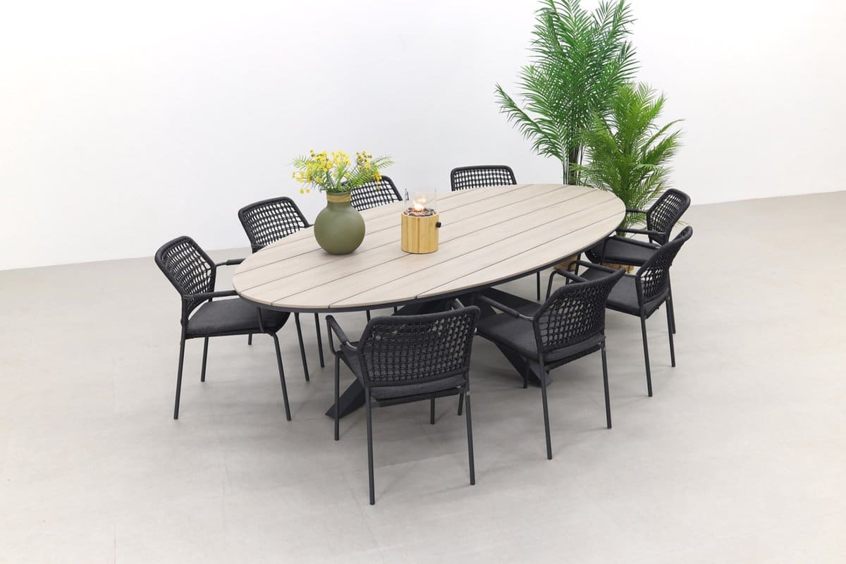 taste barista antraciet / gi edison 280×140 cm. tafel