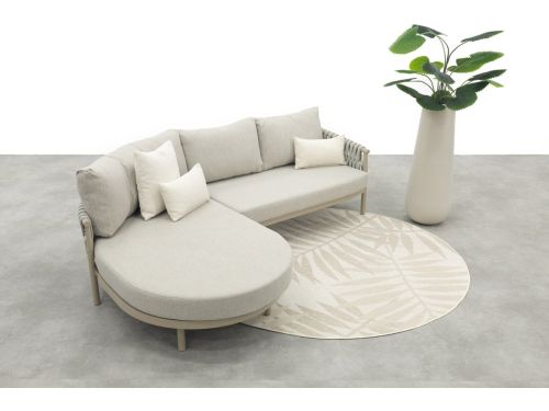 Taste Catalana organische loungebank chaise longue (rechts) - Latte OP=OP