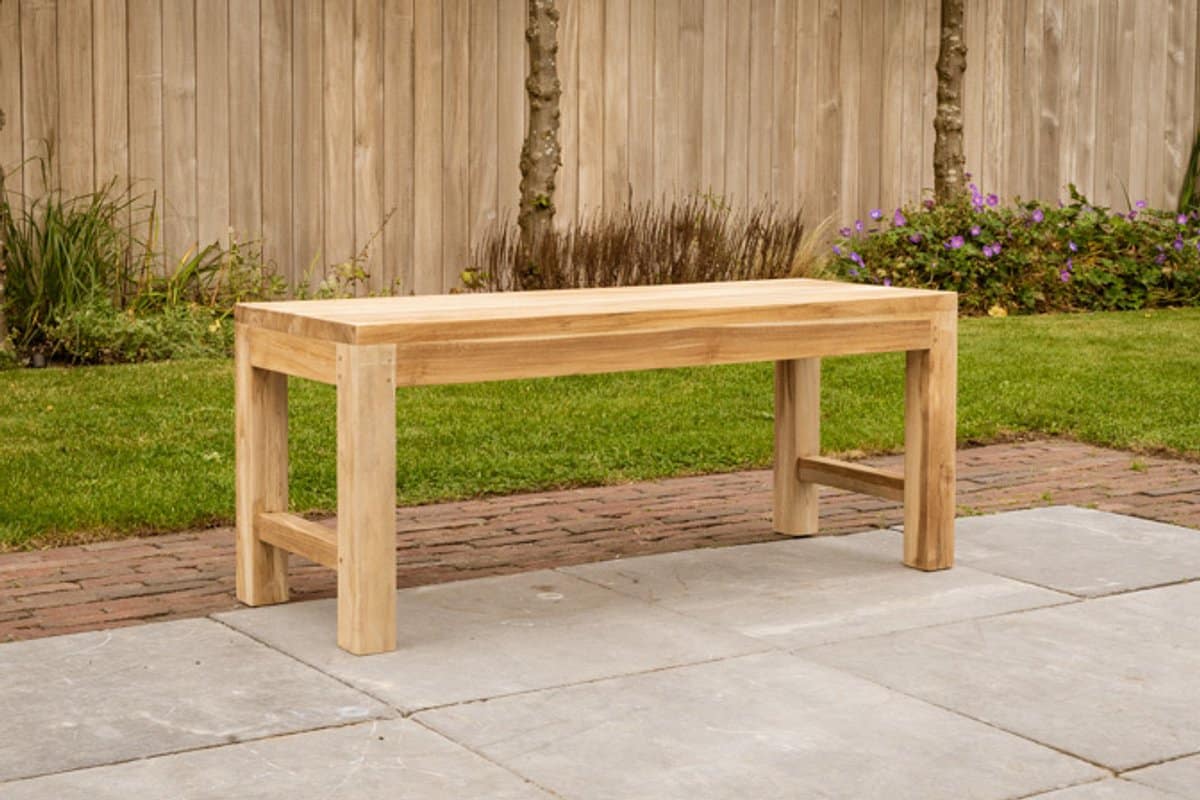 teak parkbank napoli zonder rugleuning 110cm