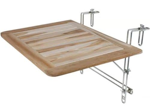 Teakhouten Balkon Klaptafel - Massief, Verstelbaar en Stabiel