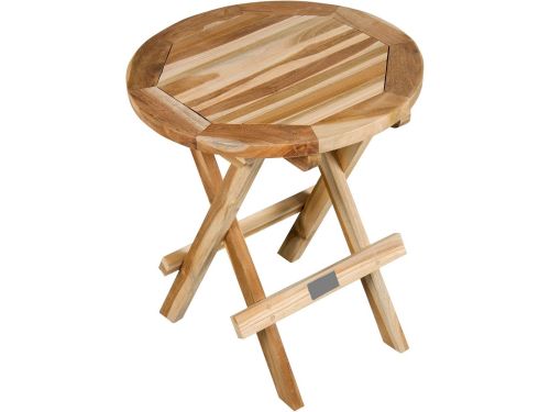 Teakhouten bijzettafel Ø 50 cm voor tuin, balkon en terras