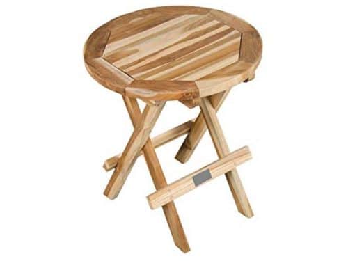 Teakhouten bijzettafel Ø 50 cm voor tuin, balkon en terras