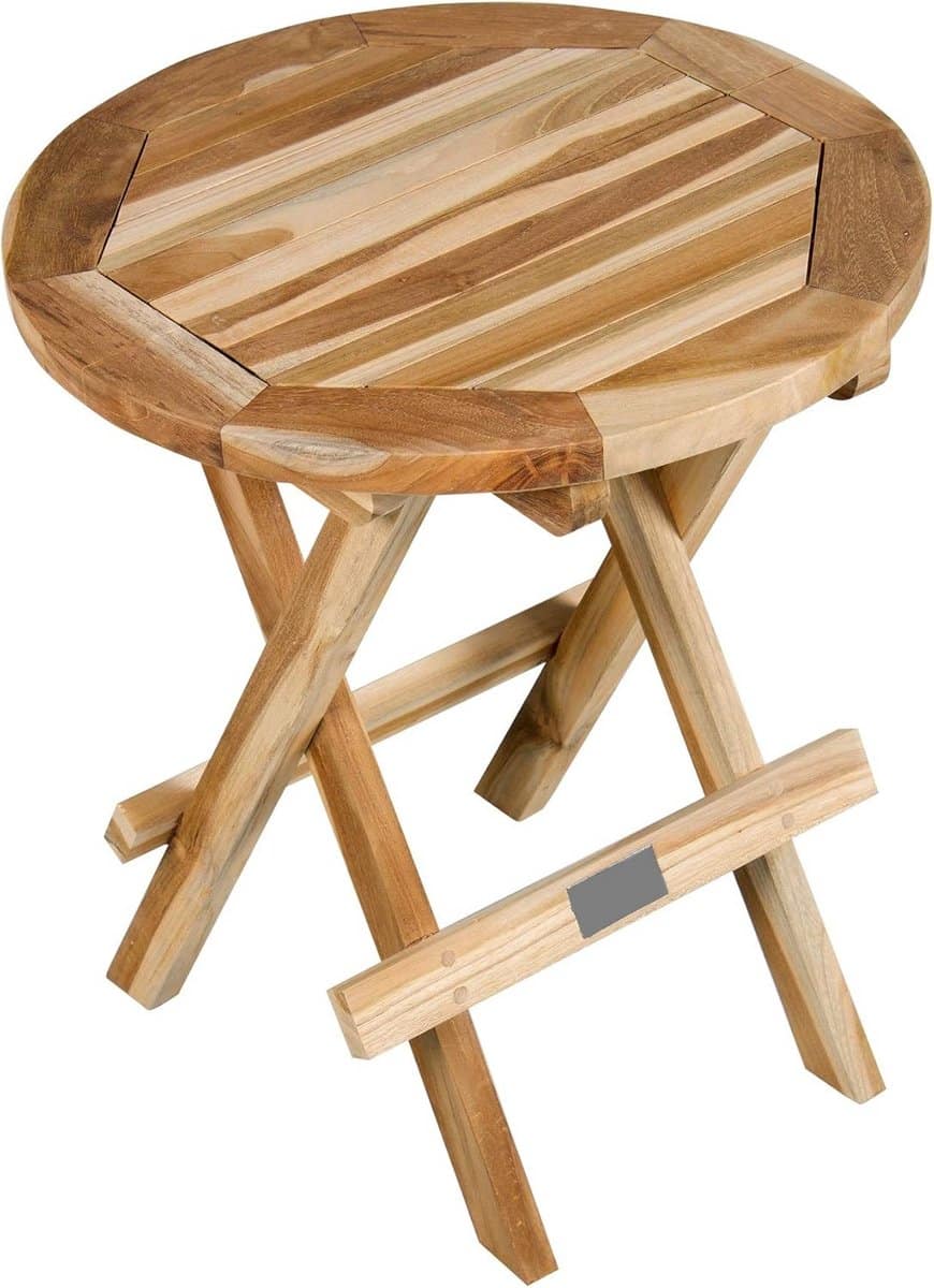 teakhouten bijzettafel Ø 50 cm voor tuin, balkon en terras