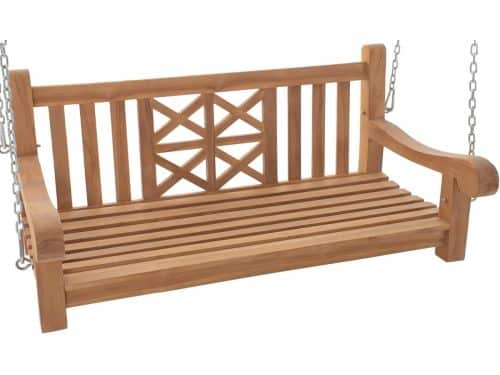 Teakhouten Schommelbank voor Tuin en Veranda - 120 cm Breed
