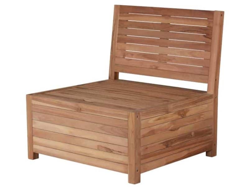 Teakhouten tuin loungebank met opbergruimte - 80 x 85 x