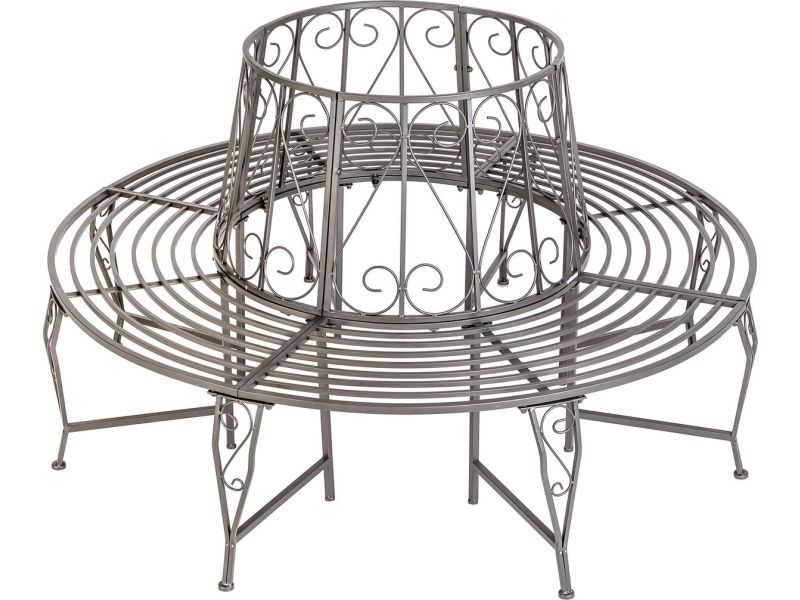 tectake® Boombank Enyd - 360° Rond Tuinbankje - Weerbestendige Stalen