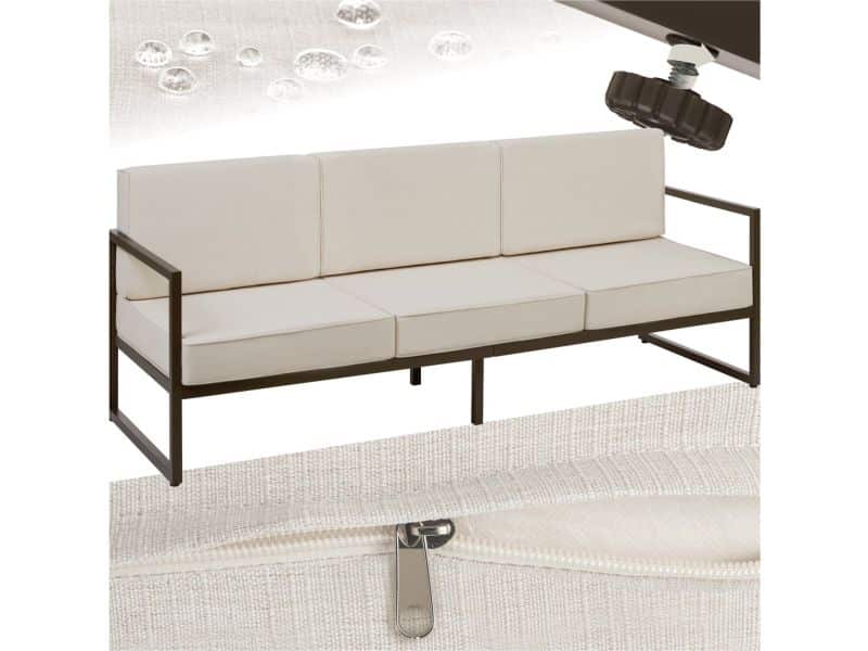 tectake® - Comosa loungebank tuin - 3-zits tuinbank - Comfortabele