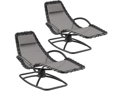 tectake® Ligstoel Toulon - Set van 2 - Ergonomische Tuinstoelen