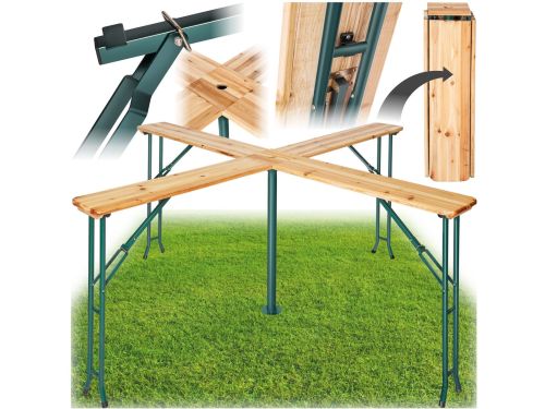 tectake® Quattro Bartafel - Statafel voor Feesten - XXL Biertafel