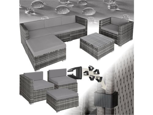 tectake® - Wicker loungeset Milano - Luxe buitentuinmeubel incl. zit