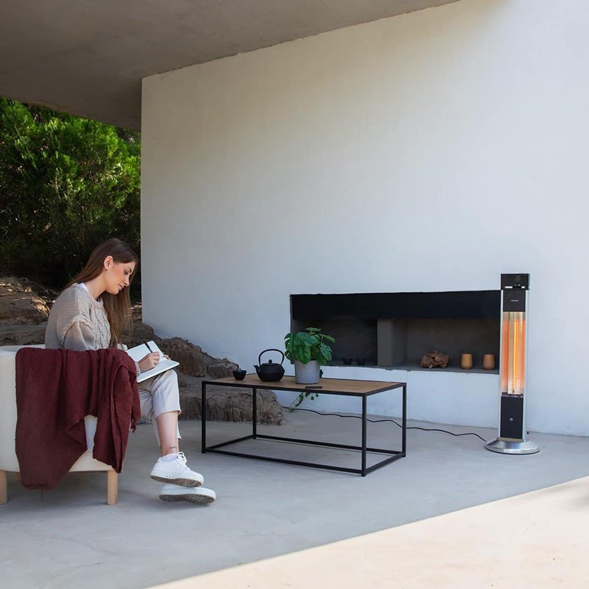 terrasverwarmer toren 2000w altameubel readyheat pro tower | halogeen