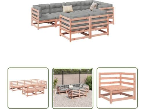 The Living Store 7-delige Loungeset massief douglas vurenhout