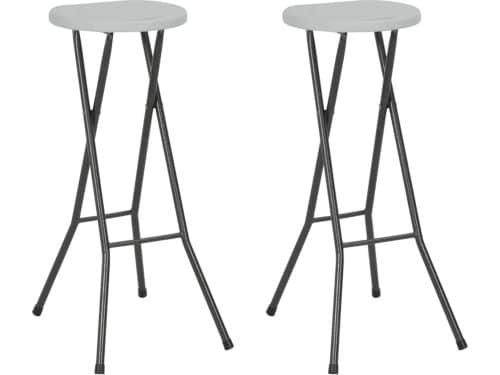 The Living Store Barstoelen - Inklapbaar - HDPE - Staal