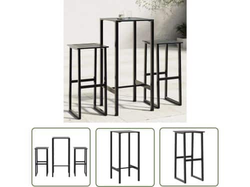 The Living Store Bistro Barset Gepoedercoat Staal - 38 x