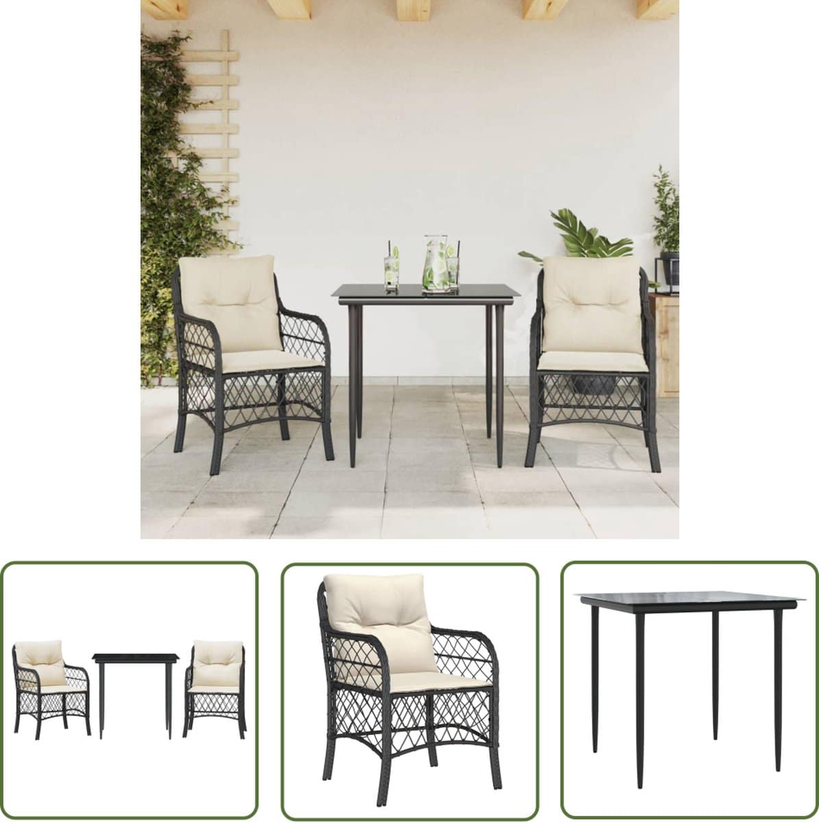 the living store bistroset 80 x 80 x 74