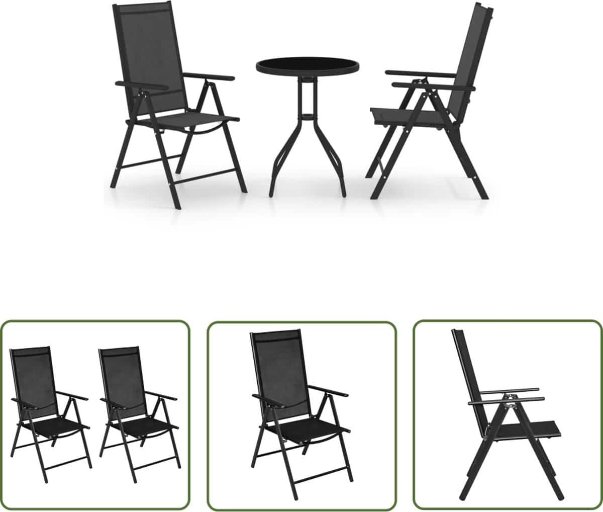 the living store bistroset tuinmeubelen 54x73x107 cm