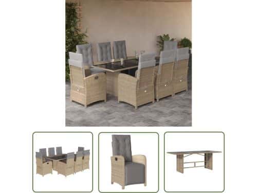 The Living Store Bistroset Tuinmeubelen - Verstelbaar - Comfortabel zitten