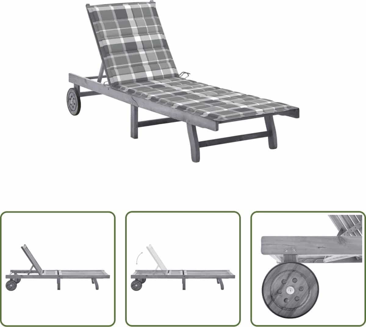 the living store houten ligbed acaciahout greywash