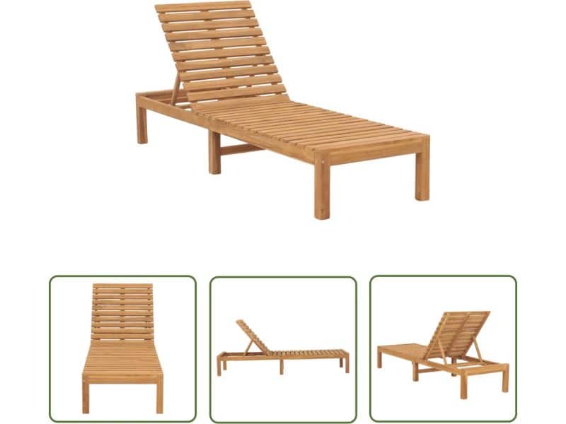 The Living Store Ligbed Tuin - Teakhout - 60 x