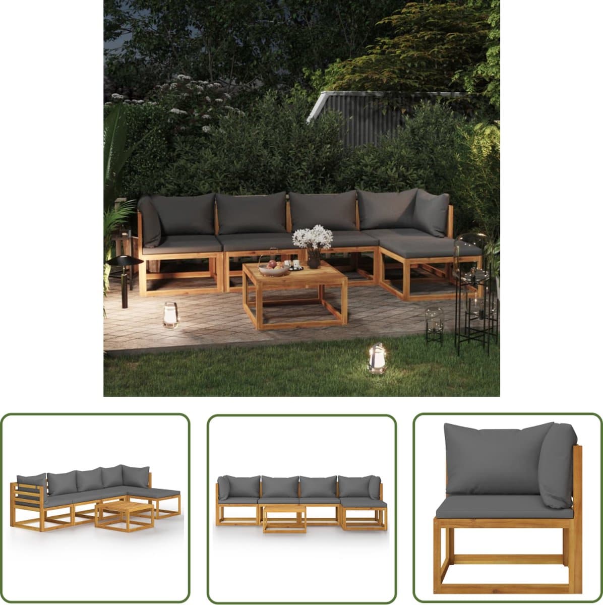 the living store loungeset acacia 2 zits + hoek +