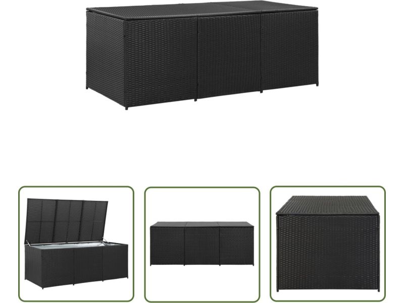 The Living Store Opbergbox - Poly rattan - 180x90x75 cm
