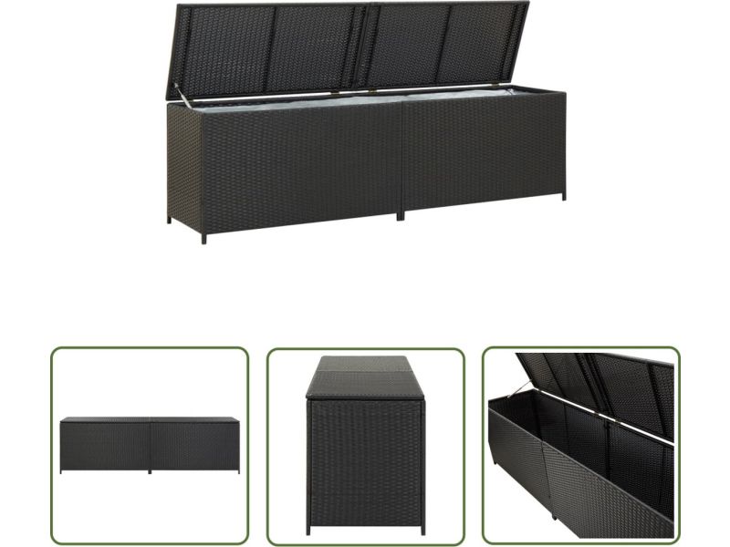 The Living Store Opbergbox - Poly Rattan - 200 x