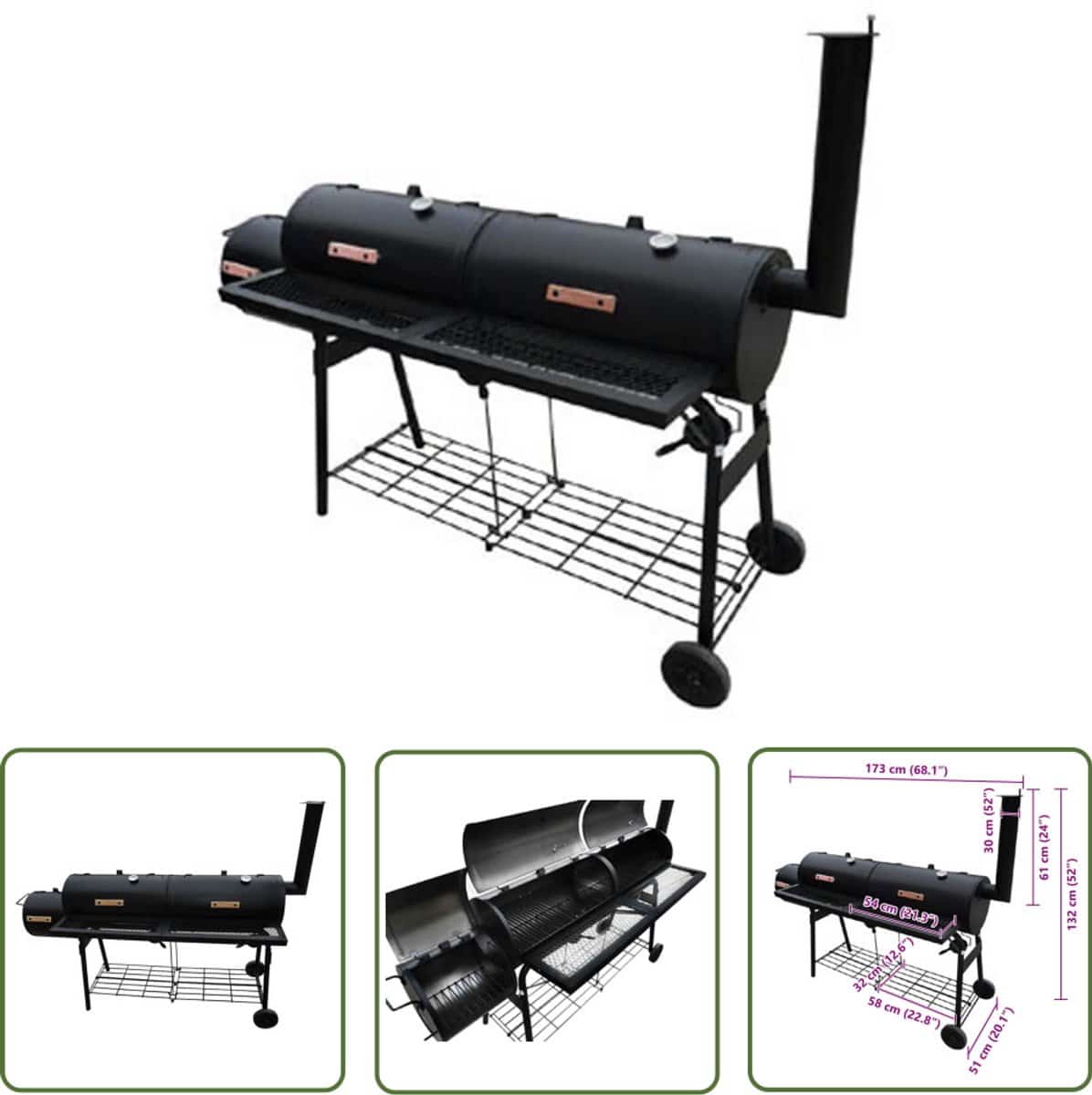 the living store rookbarbecue nevada xl zwart rookbarbecue