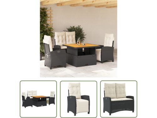 The Living Store Tuinmeubelset - Stoelen - Bank - Tafel