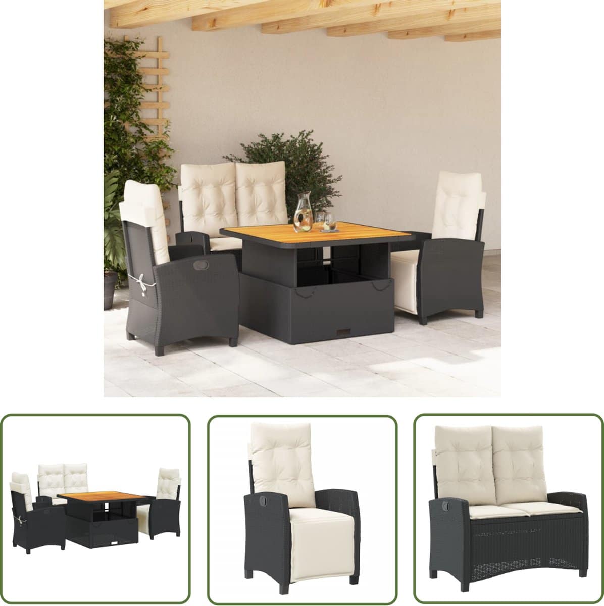 the living store tuinmeubelset stoelen bank tafel