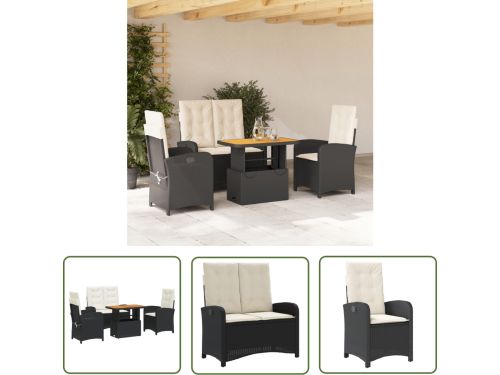 The Living Store Tuinmeubelset - Verstelbare Stoelen en Bank