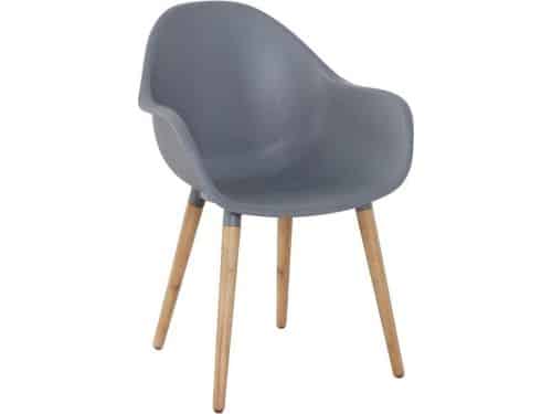 The Outsider Tuinstoel Anna Donkergrijs Kunststof & Acaciahout