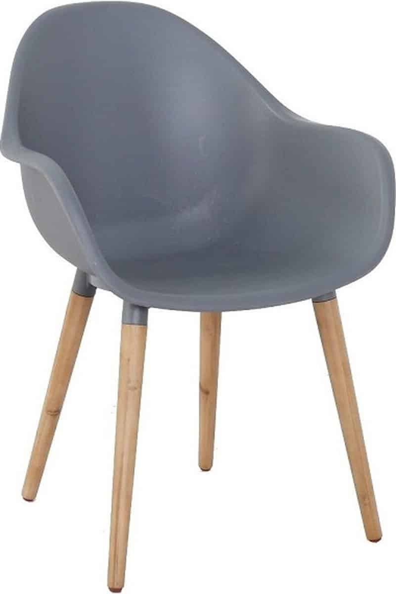 the outsider tuinstoel anna donkergrijs kunststof & acaciahout