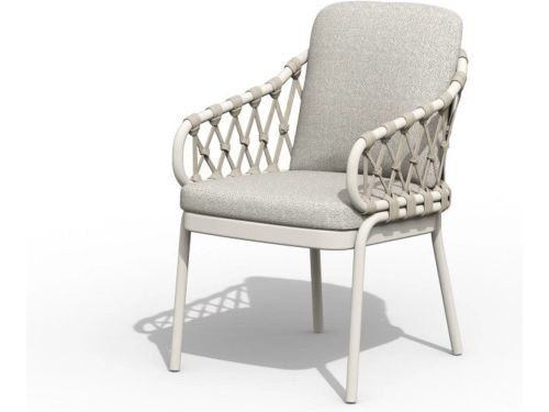 Tierra Outdoor Natal Dining Chair Creme White - Dove cushions