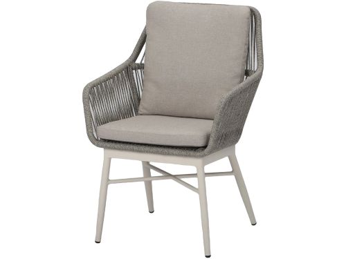 Tivoli dining tuinstoel natural sand rope latte