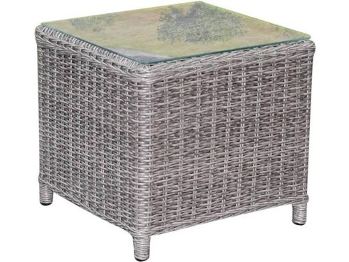 Toscane XL bijzettafel 50x50xH46 cm grijs