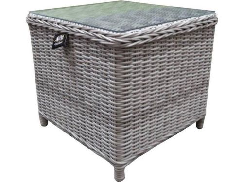 Toscane XL bijzettafel 50x50xH46 cm wit grijs